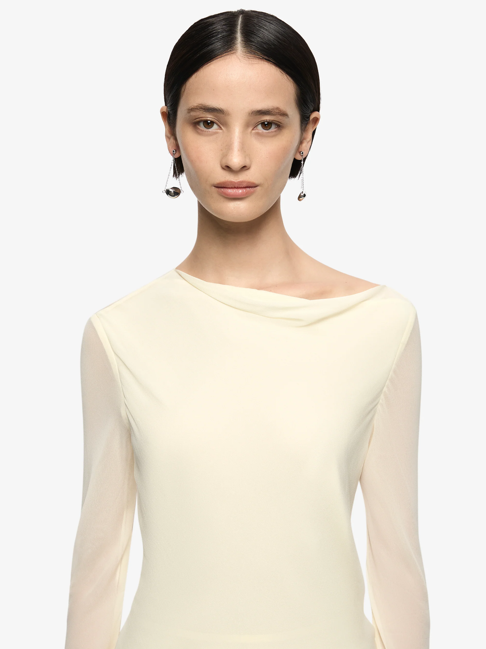 AMANDA LONG SLEEVE MAXI DRESS - LEMON SORBET - Image 5