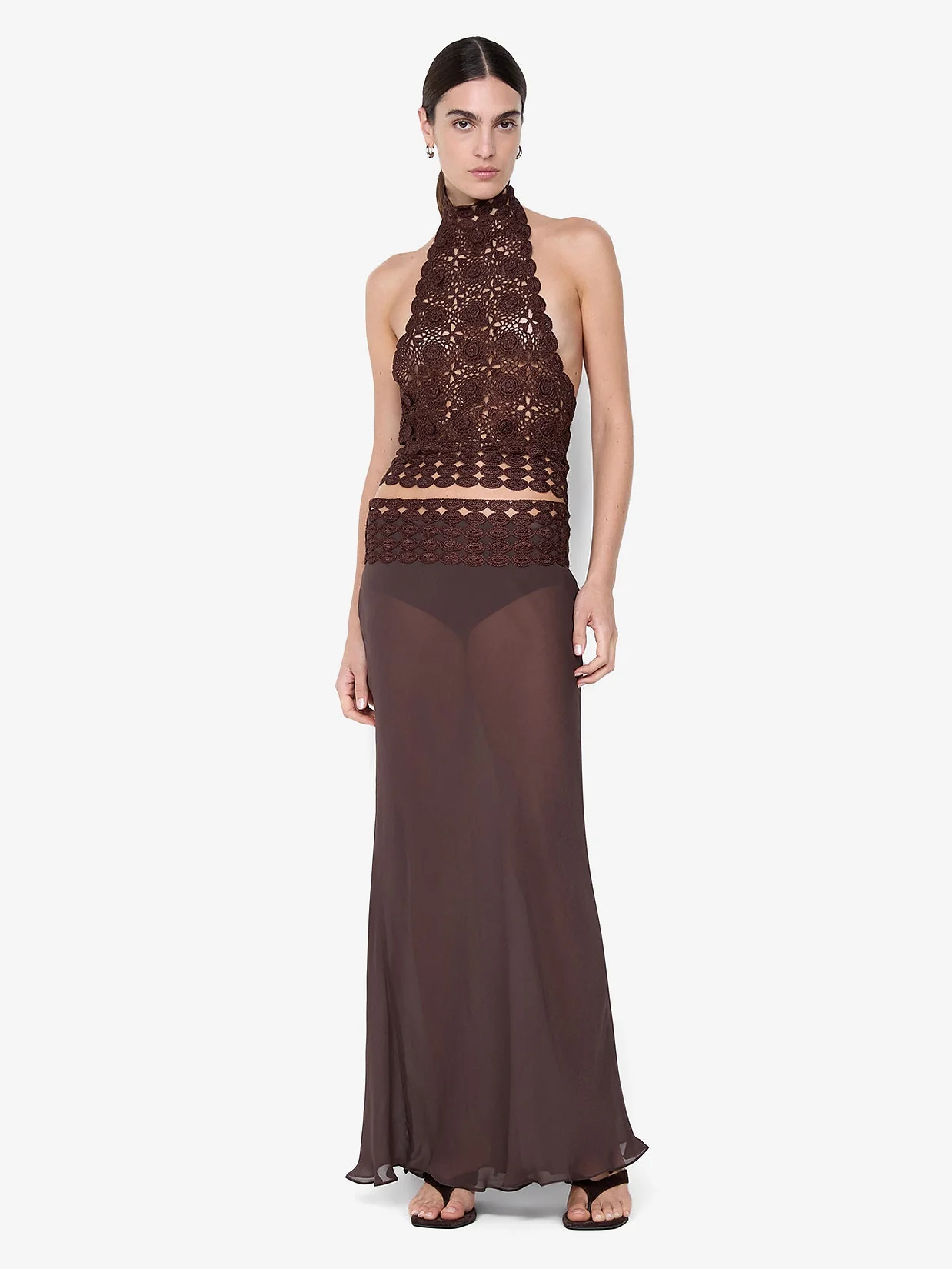 ANIA HALTER TOP - DARK CHOCOLATE - Image 3