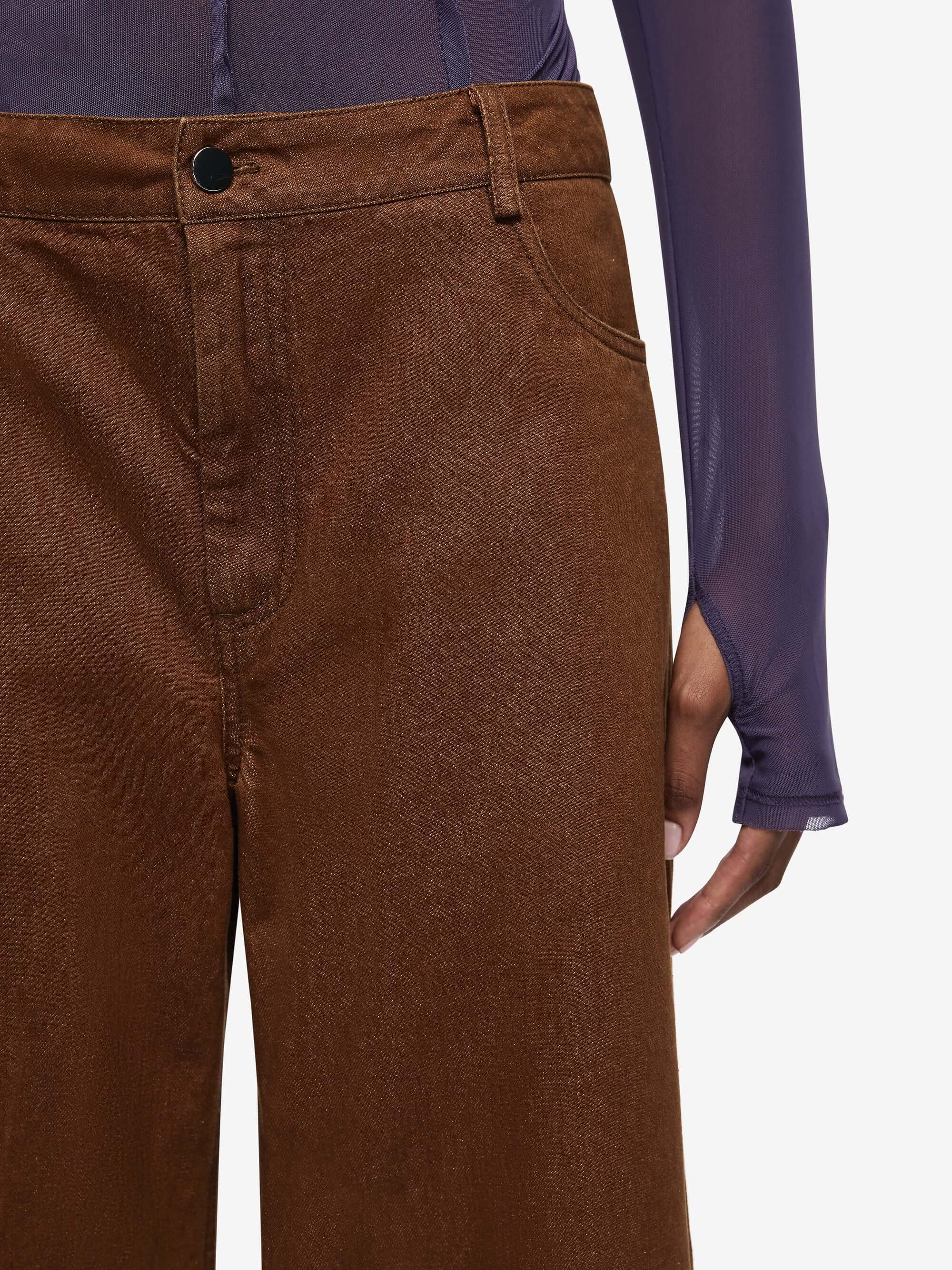 ANISTA DENIM PANT - COGNAC - Image 2