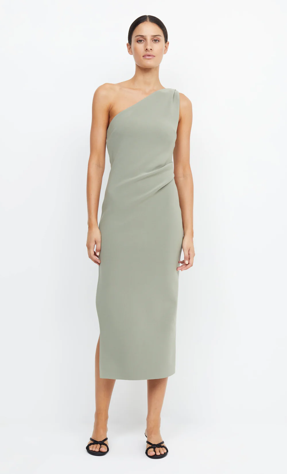 BE MINE ASYM DRESS - SAGE - Image 6
