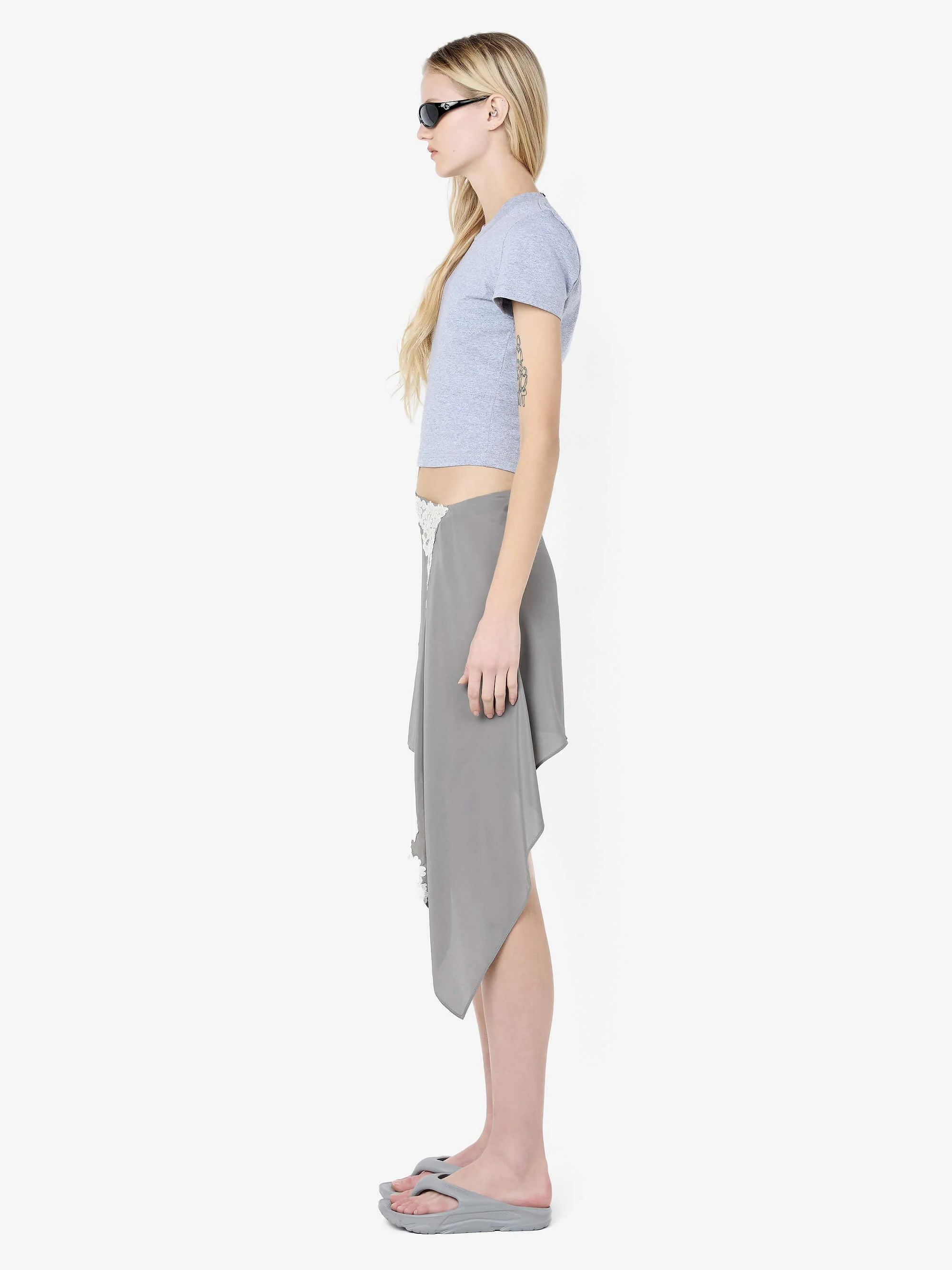 CLAUDETTE BABY TEE - GREY MARLE - Image 4