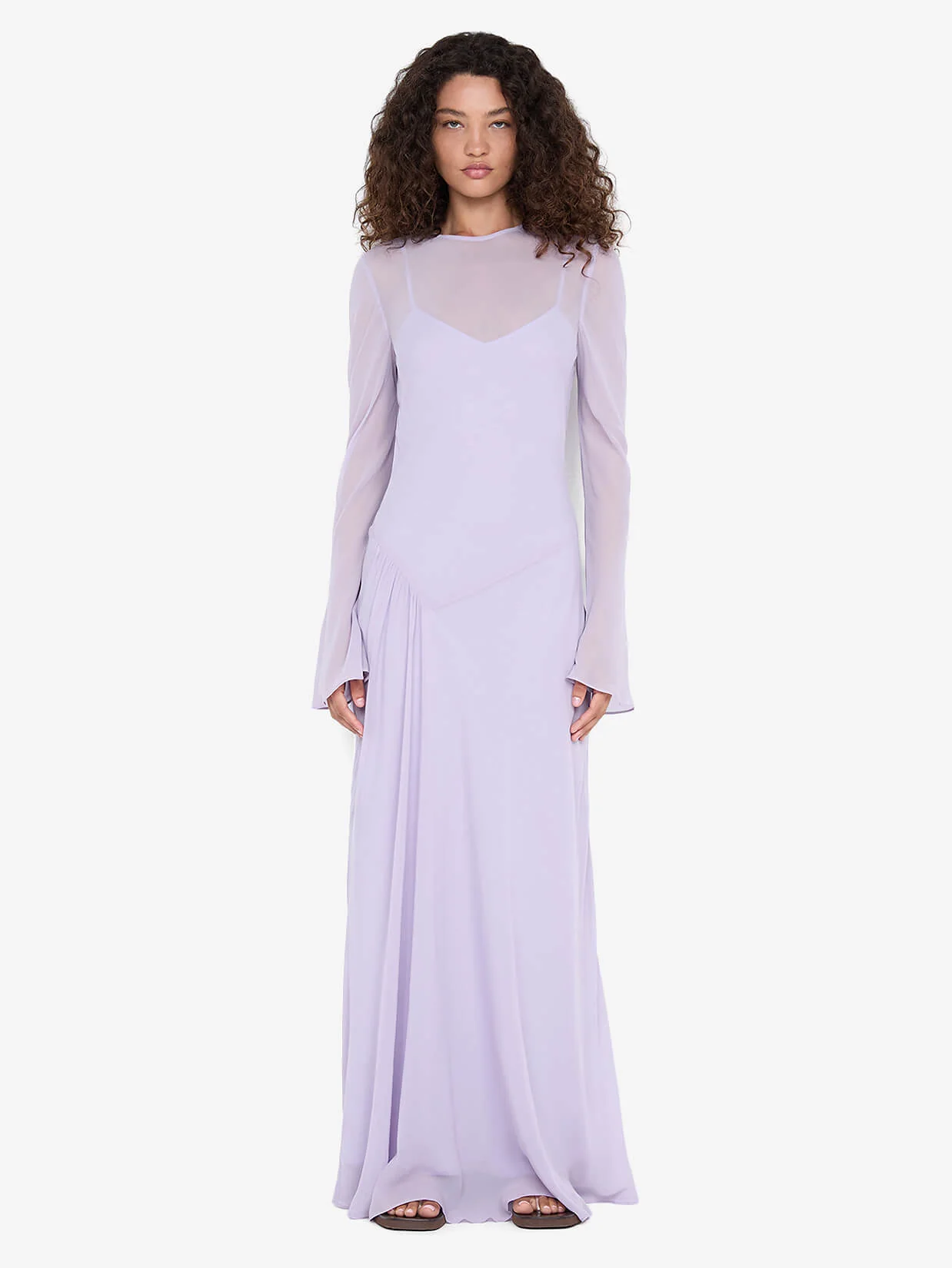 DELILAH LONG SLEEVE MAXI DRESS - WISTERIA - Image 2