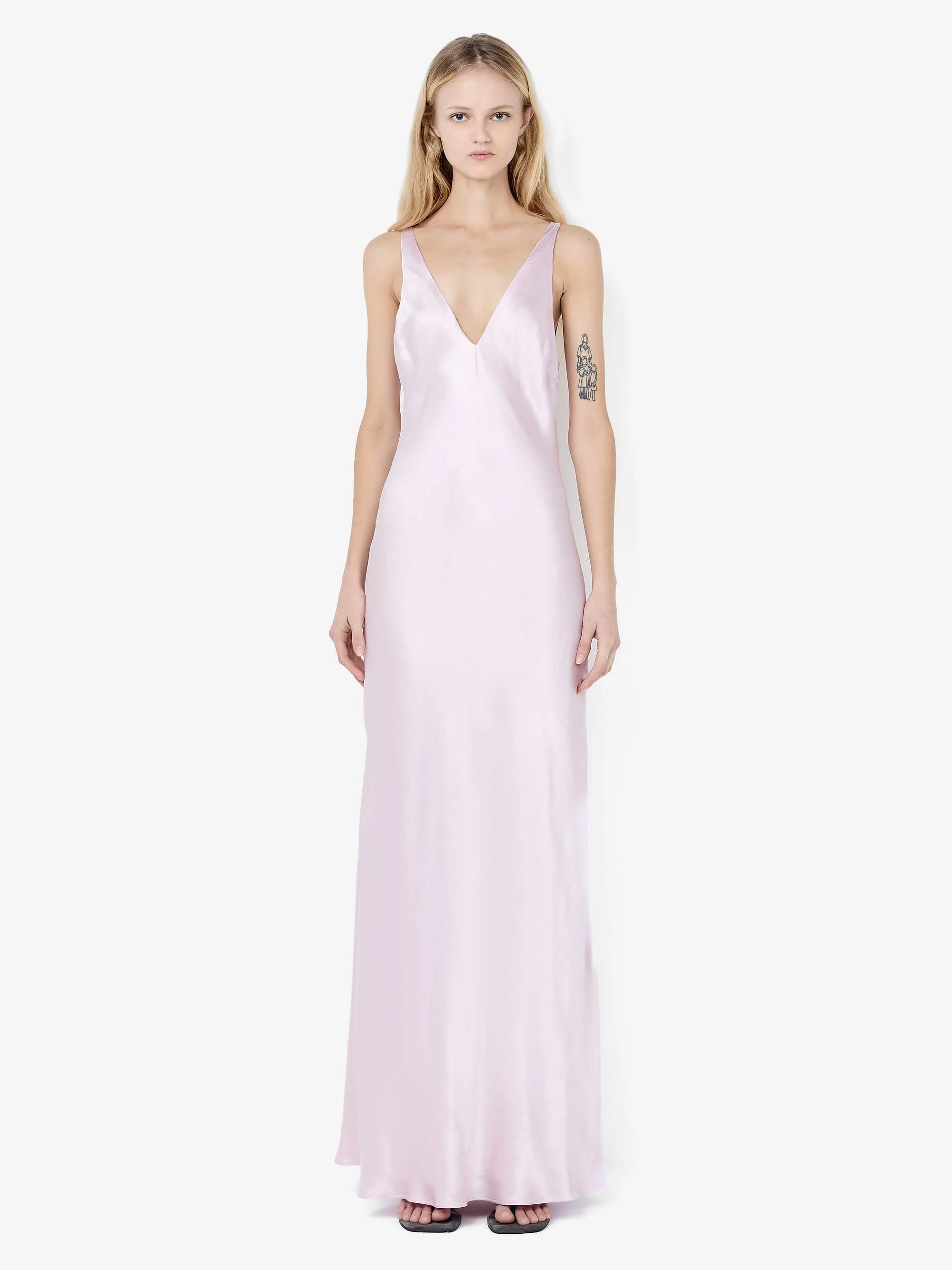 FLORENCE V NECK MAXI DRESS - BALLET