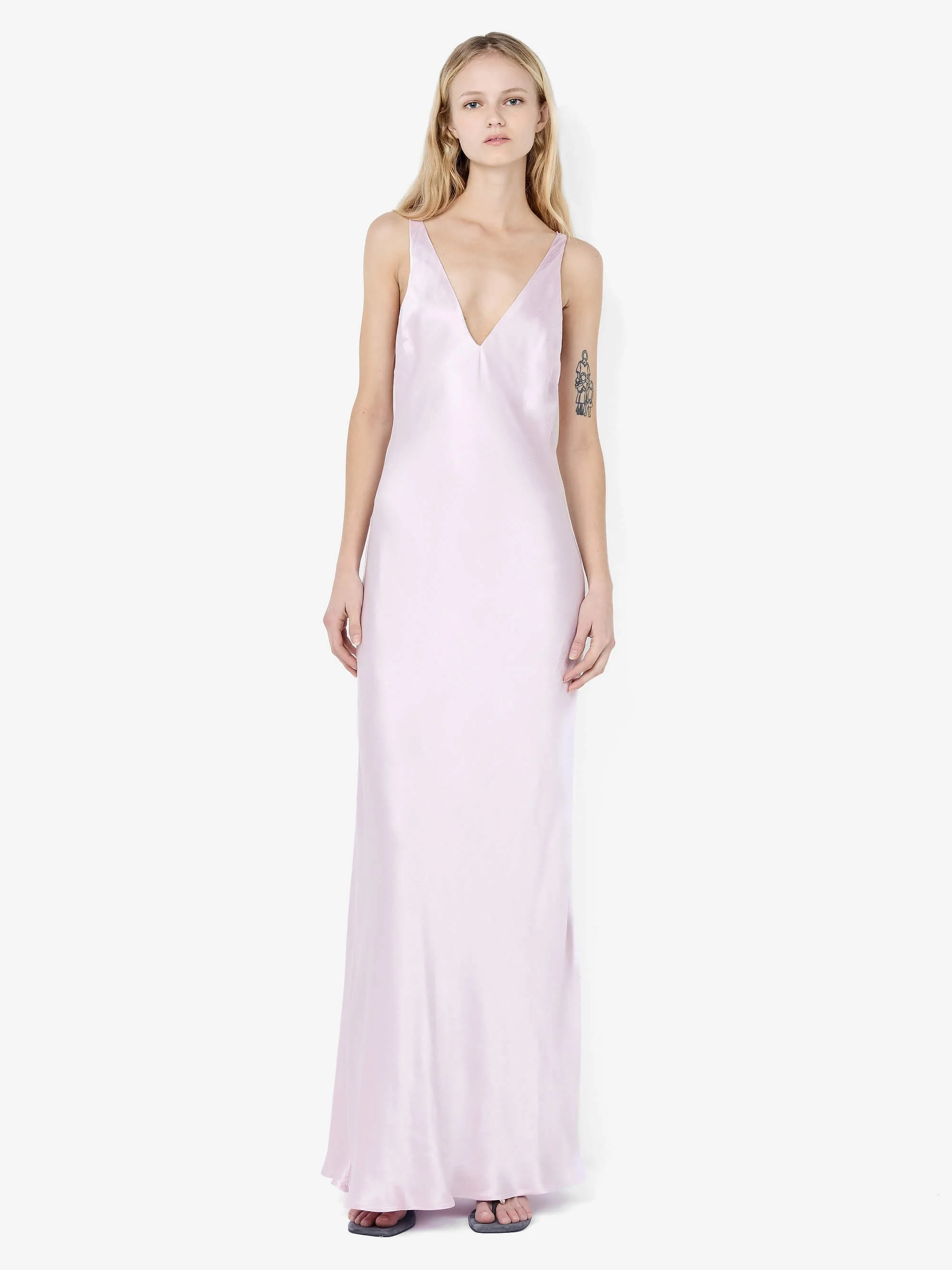 FLORENCE V NECK MAXI DRESS - BALLET - Image 5
