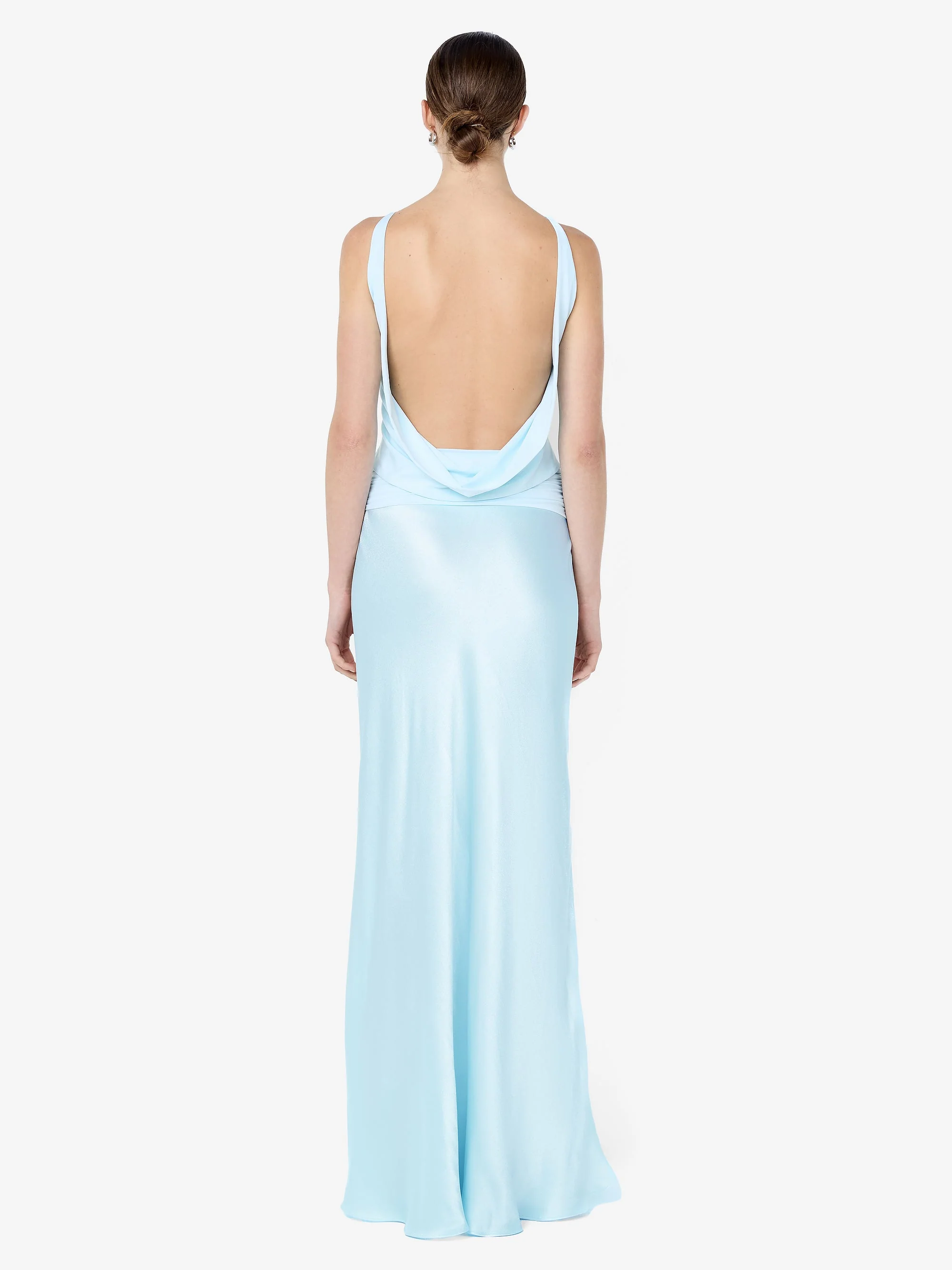 MIRABELLE COWL NECK MAXI DRESS - ARCTIC BLUE - Image 2
