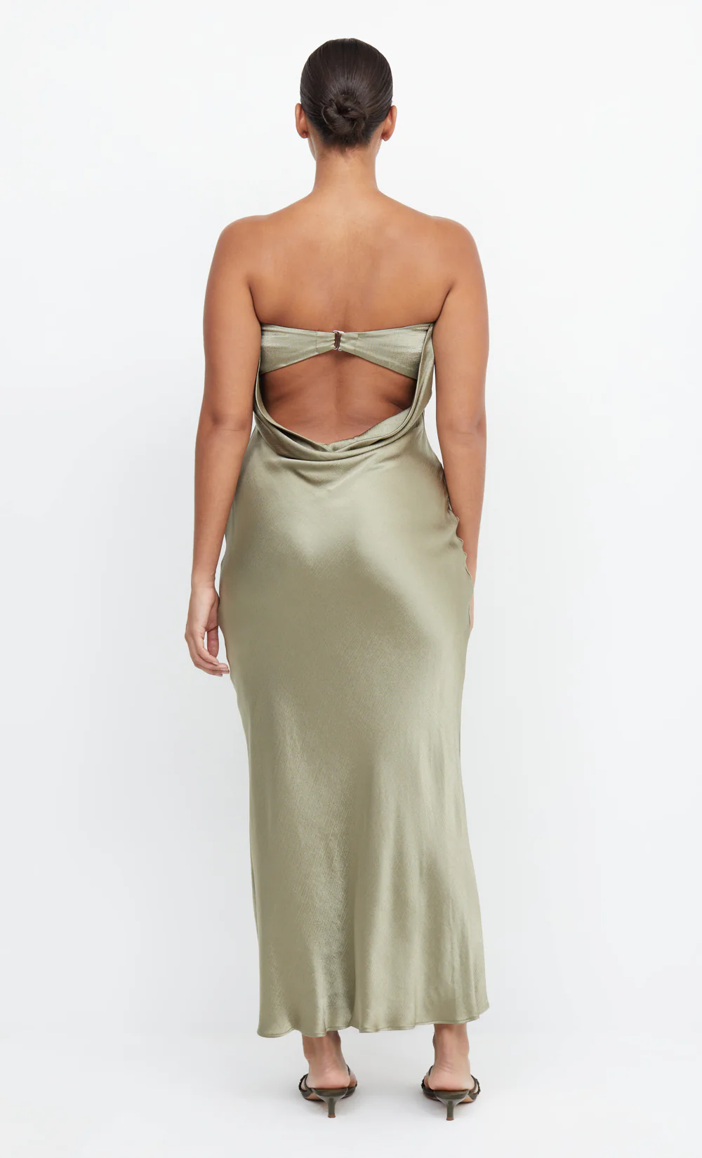 MOON DANCE STRAPLESS DRESS - SAGE - Image 3