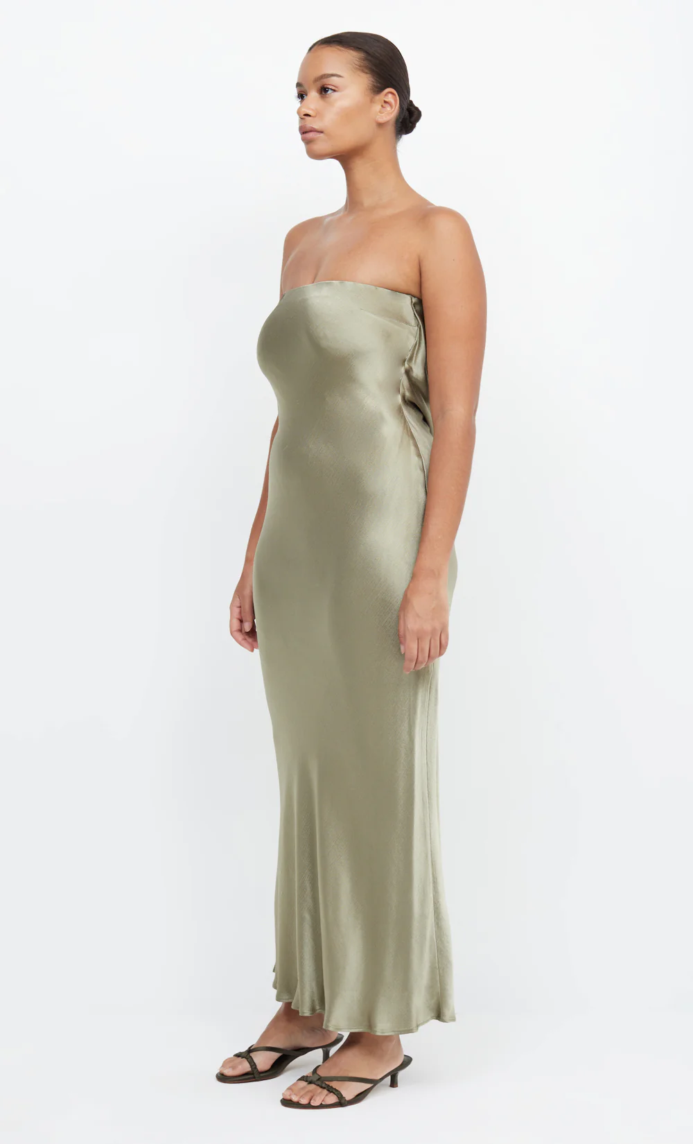 MOON DANCE STRAPLESS DRESS - SAGE - Image 4