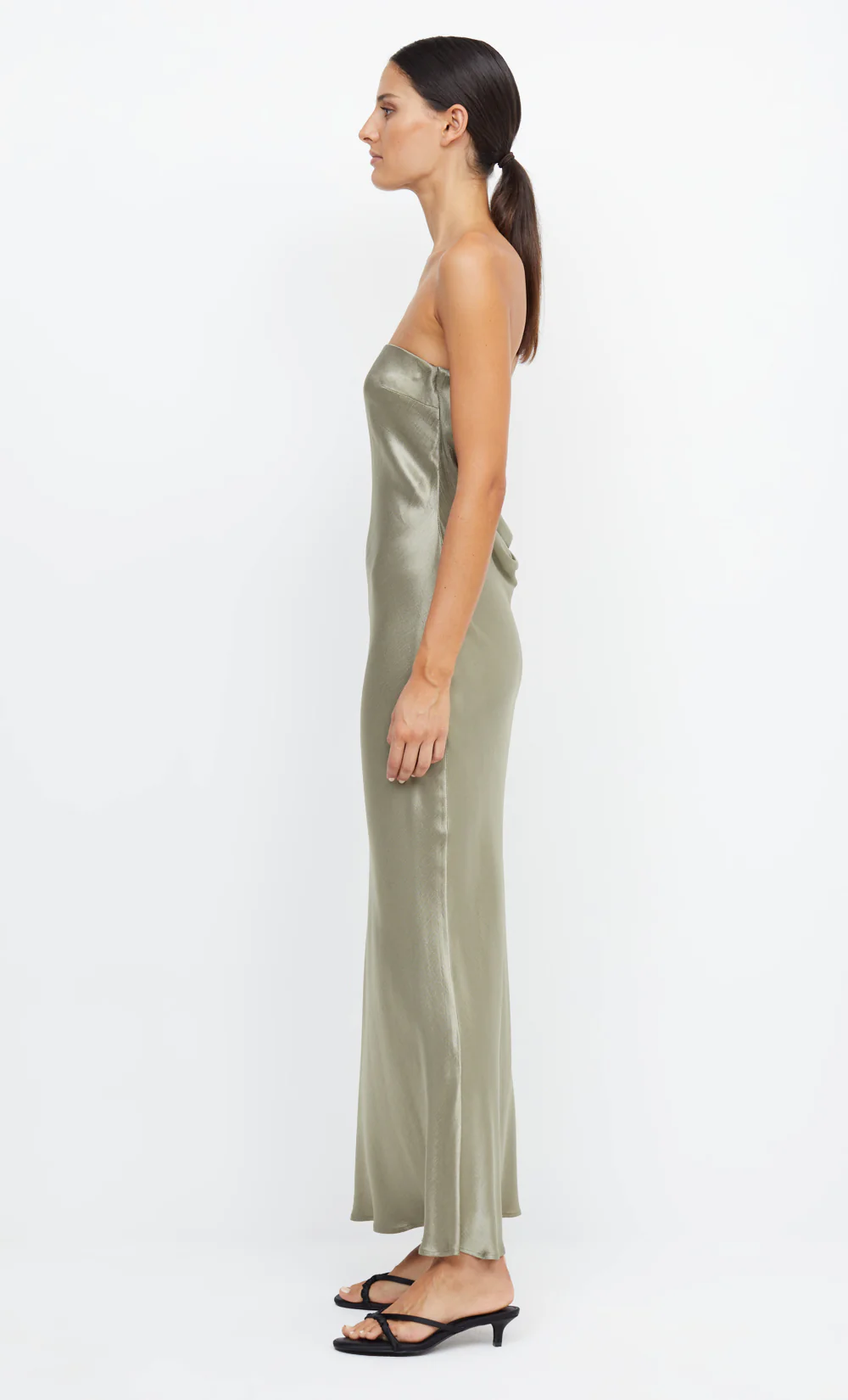 MOON DANCE STRAPLESS DRESS - SAGE - Image 9