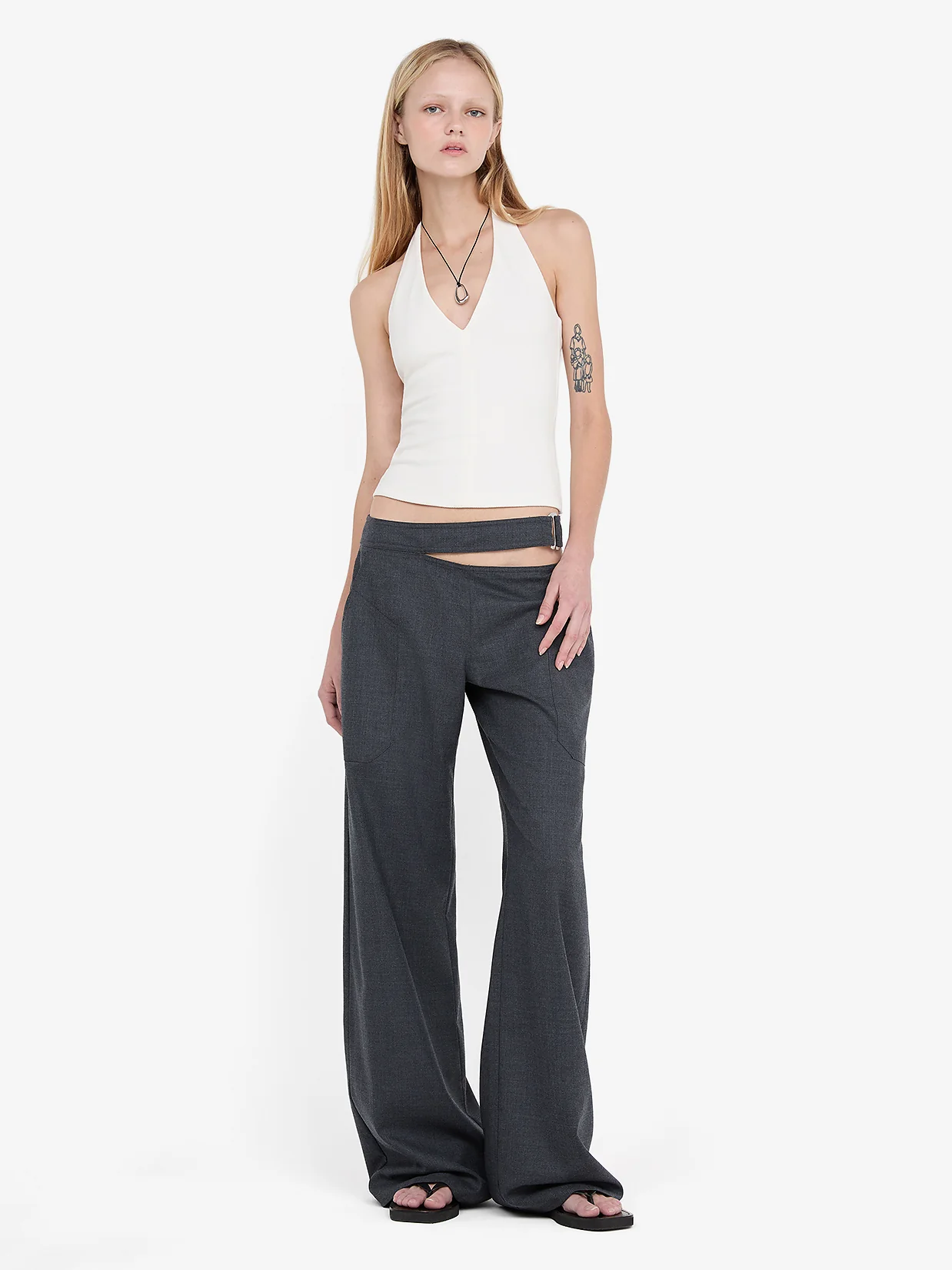 IONE HALTER TOP - IVORY