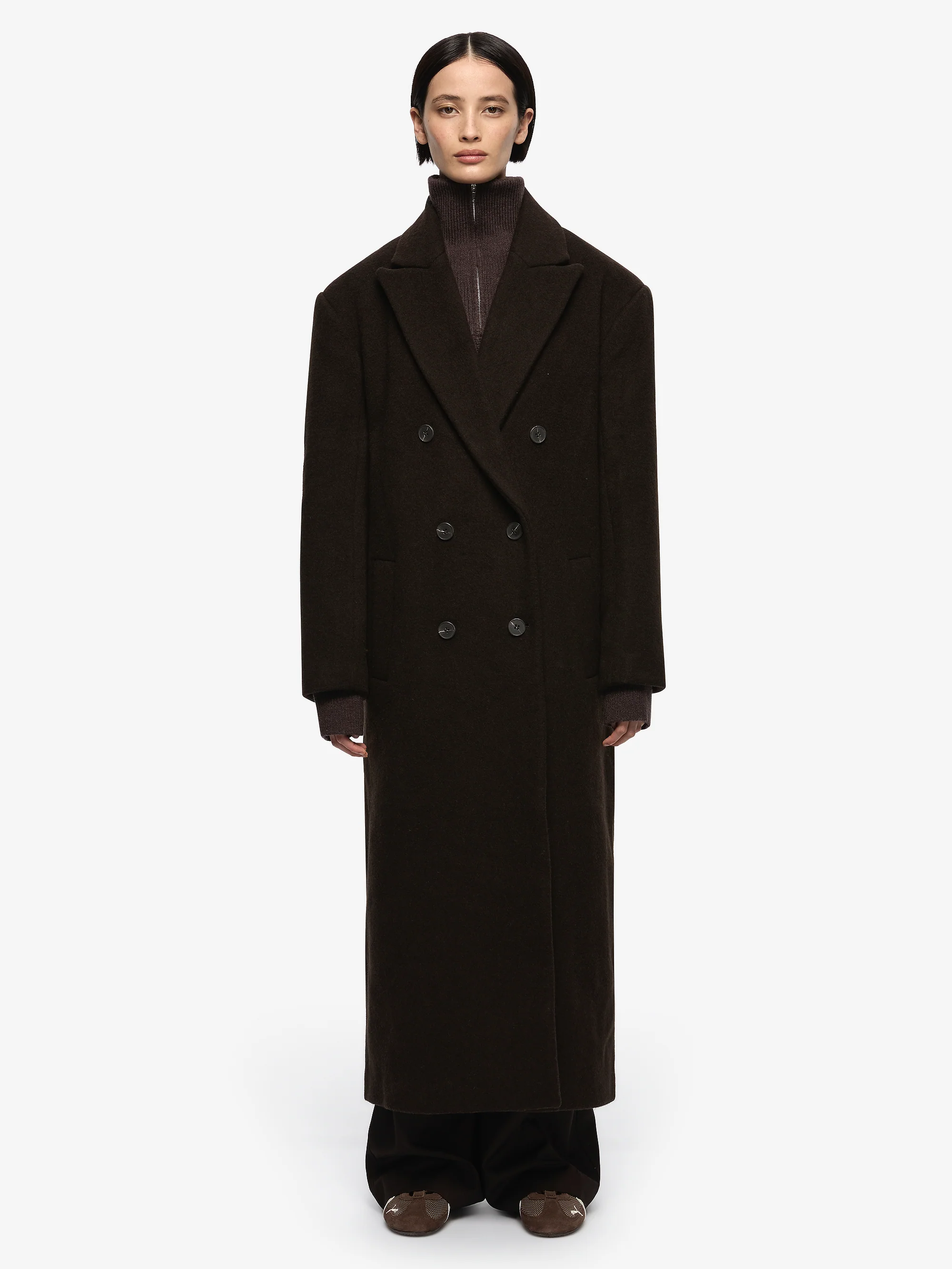 RUTHE COAT - DARK CHOCOLATE