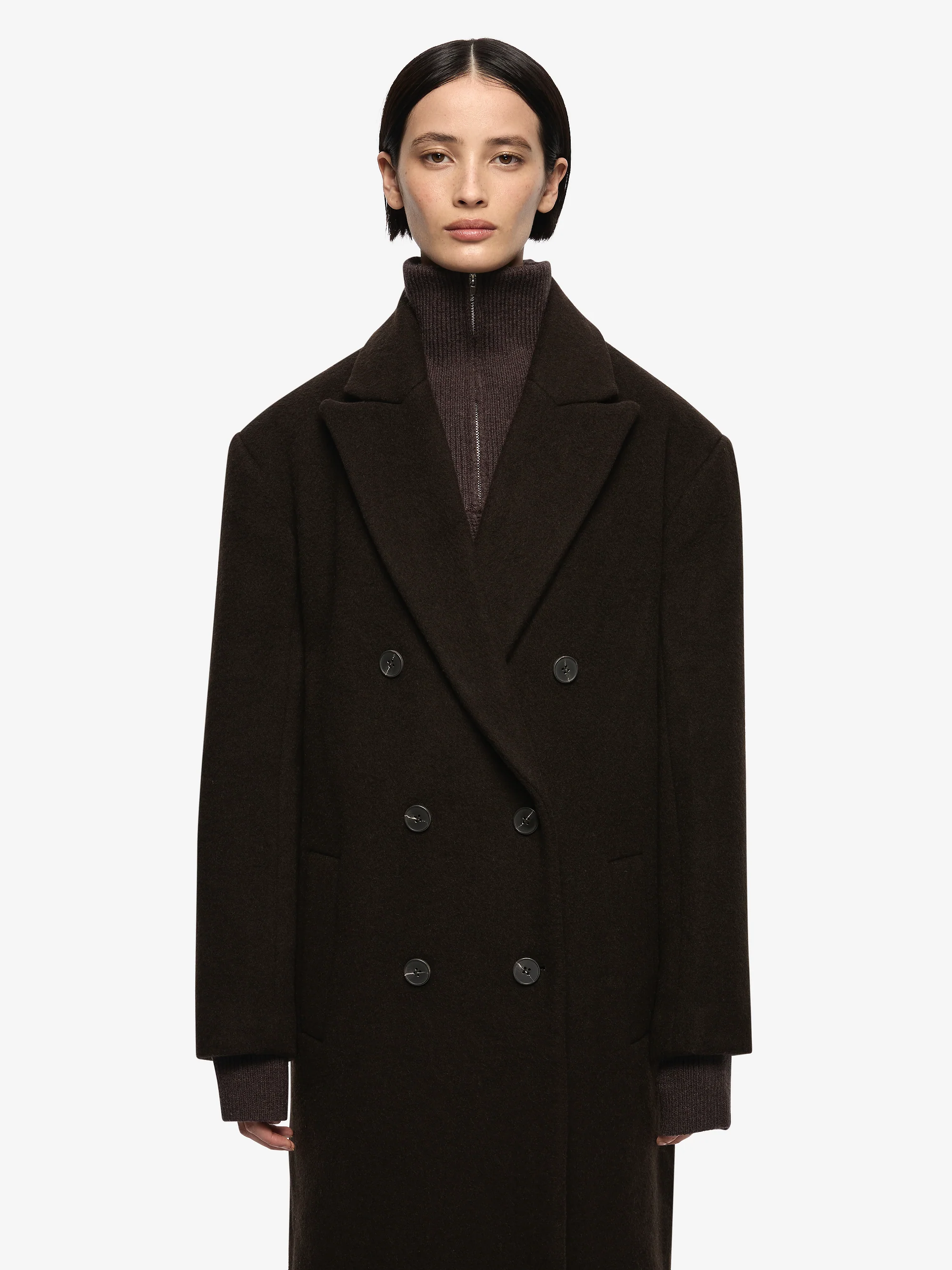 RUTHE COAT - DARK CHOCOLATE - Image 2