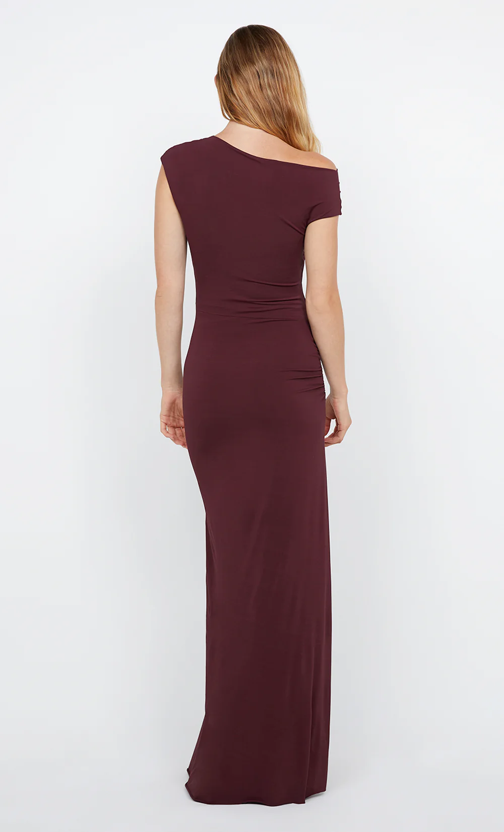 SONNIE ASYM MAXI DRESS - PLUM - Image 3