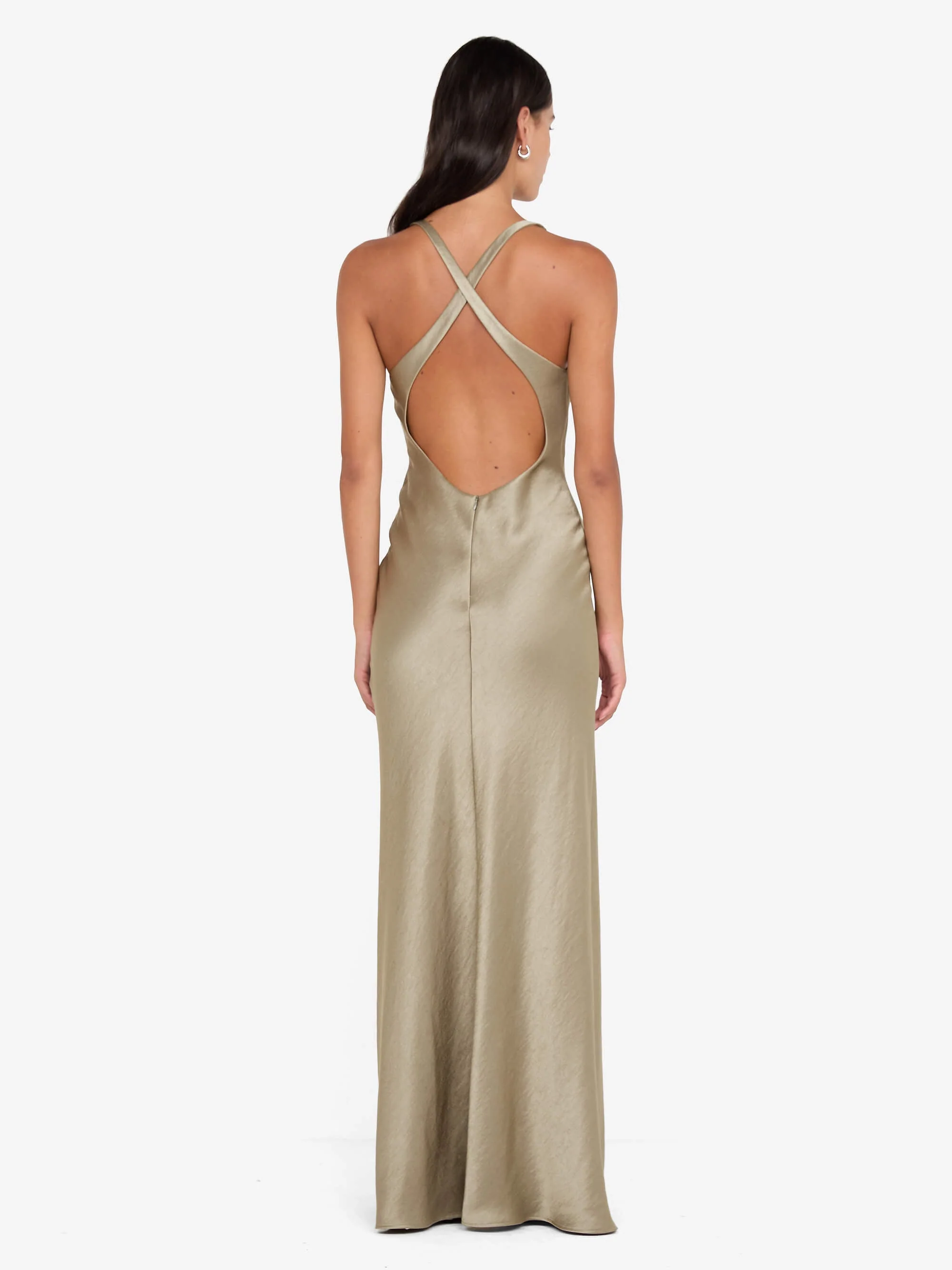 THE DREAMER V NECK DRESS - SAGE - Image 3