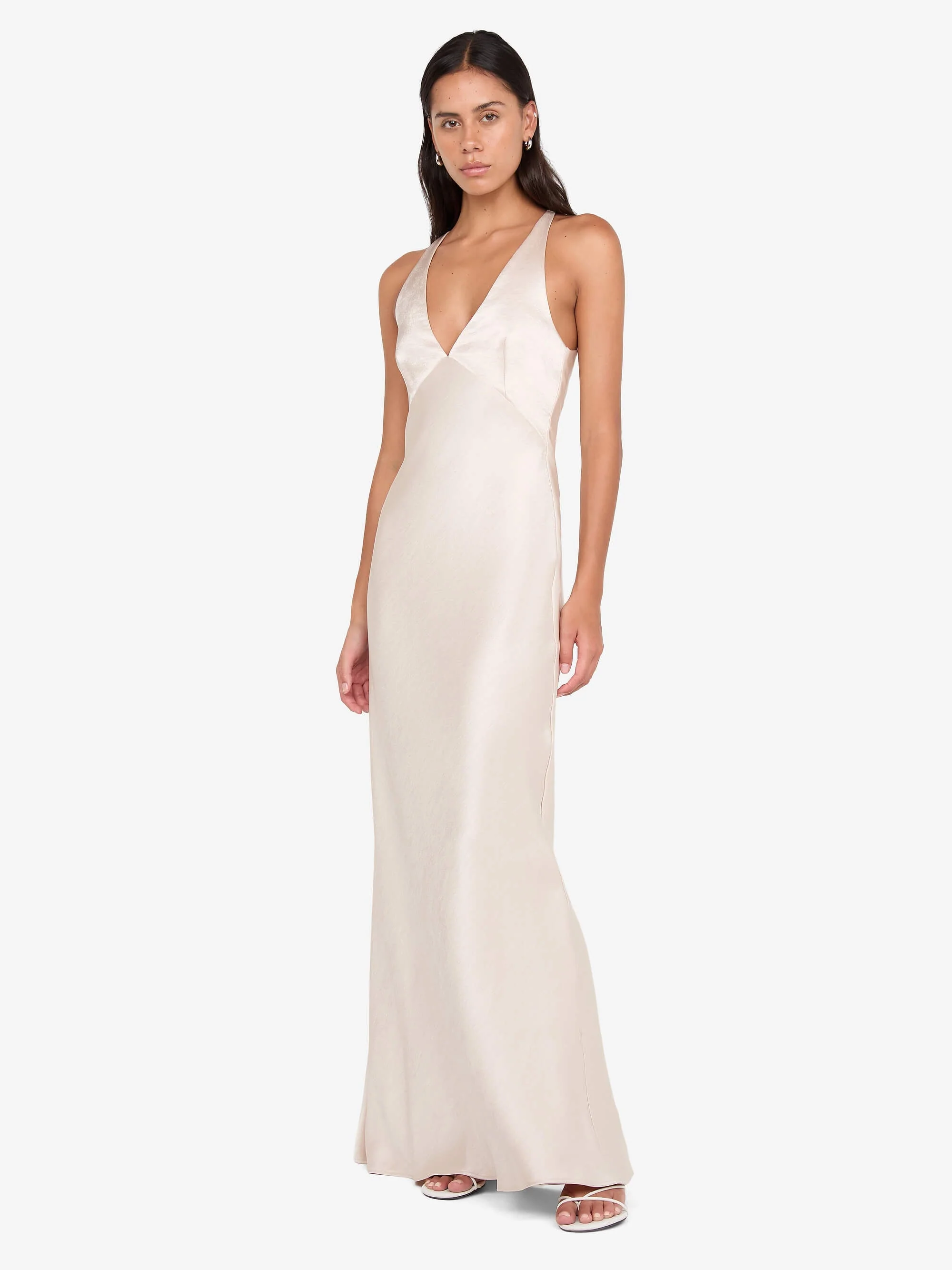 THE DREAMER V NECK DRESS - SAND - Image 2