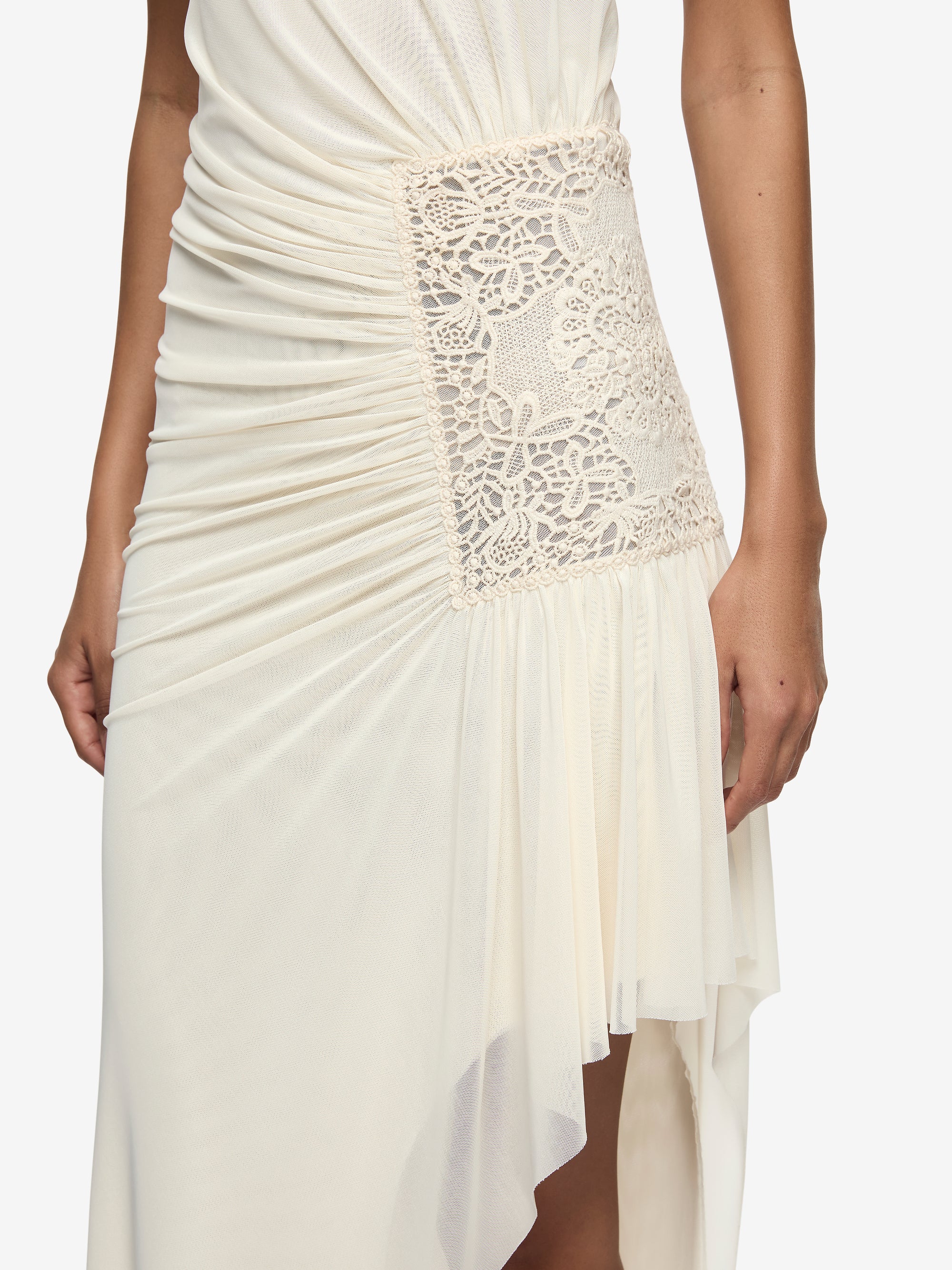WINSLOW STRAPLESS ASYM DRESS - BUTTERCREAM - Image 2